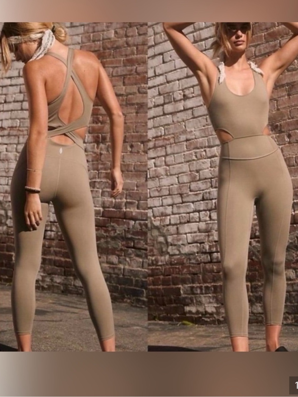 Free People Movement Back it up Unitard Jumpsuit Size M